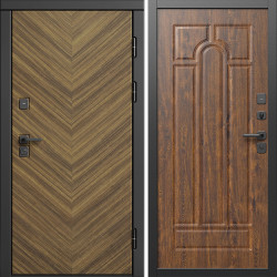 Входная дверь Termo-Door Плаза Орех Елочка - Арка дуб