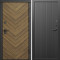 Входная дверь Termo-Door Плаза Орех Елочка - Флэт Черный кварц