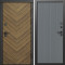 Входная дверь Termo-Door Плаза Орех Елочка - Флэт Grey софт