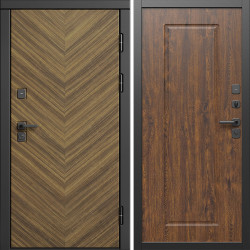 Входная дверь Termo-Door Плаза Орех Елочка - Гранд Дуб