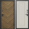 Входная дверь Termo-Door Плаза Орех Елочка - Гранд Слоновая кость