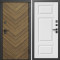 Входная дверь Termo-Door Плаза Орех Елочка - Лион Белый софт