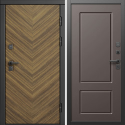 Входная дверь Termo-Door Плаза Орех Елочка - Марсель Шоколад