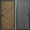 Входная дверь Termo-Door Плаза Орех Елочка - Мастино Бетон темный