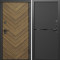Входная дверь Termo-Door Плаза Орех Елочка - Нео Black