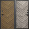 Входная дверь Termo-Door Плаза Орех Елочка - Плаза Елочка Серая