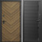 Входная дверь Termo-Door Плаза Орех Елочка - Порте black