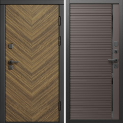 Входная дверь Termo-Door Плаза Орех Елочка - Порте Шоколад
