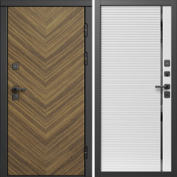 Входная дверь Termo-Door Плаза Орех Елочка - Порте white