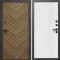 Входная дверь Termo-Door Плаза Орех Елочка - Страйп Белый Софт
