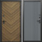 Входная дверь Termo-Door Плаза Орех Елочка - Страйп Грей Софт
