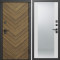 Входная дверь Termo-Door Плаза Орех Елочка - Зеркало белый софт