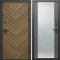 Входная дверь Termo-Door Плаза Орех Елочка - Зеркало бетон темный