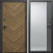 Входная дверь Termo-Door Плаза Орех Елочка - Зеркало Фацет Grey софт