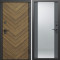 Входная дверь Termo-Door Плаза Орех Елочка - Зеркало Grey Софт