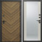Входная дверь Termo-Door Плаза Орех Елочка - Зеркало Слоновая кость