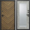 Входная дверь Termo-Door Плаза Орех Елочка - Зеркало Триумф бетон светлый