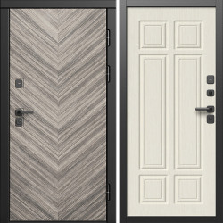 Входная дверь Termo-Door Плаза Серая Елочка - Без серии Лиственница премиум