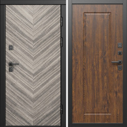 Входная дверь Termo-Door Плаза Серая Елочка - Гранд Дуб