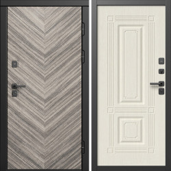 Входная дверь Termo-Door Плаза Серая Елочка - Мадрид Лиственница