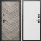 Входная дверь Termo-Door Плаза Серая Елочка - Нео White
