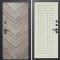Входная дверь Termo-Door Плаза Серая Елочка - Престиж бежевый матовый