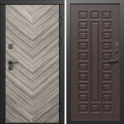 Входная дверь Termo-Door Плаза Серая Елочка - Престиж венге