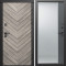 Входная дверь Termo-Door Плаза Серая Елочка - Зеркало Фацет Grey софт