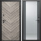 Входная дверь Termo-Door Плаза Серая Елочка - Зеркало Grey Софт