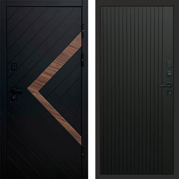 Входная дверь Termo-Door Плэй - Flat Черный кварц