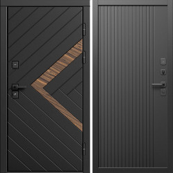 Входная дверь Termo-Door Плэй - Флэт Черный кварц
