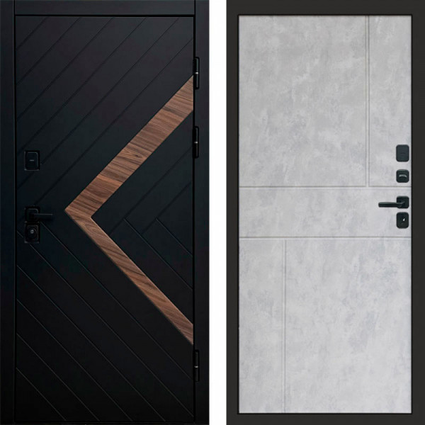 Входная дверь Termo-Door Плэй - Горизонт бетон светлый