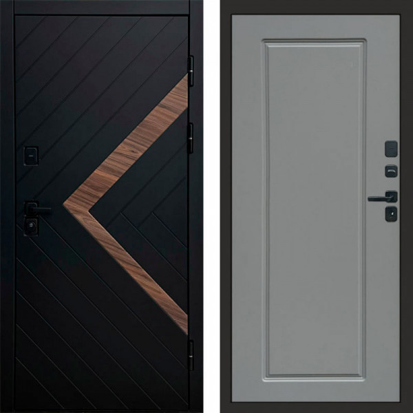 Входная дверь Termo-Door Плэй - Гранд Grey софт