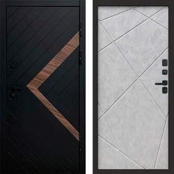 Входная дверь Termo-Door Плэй - Лучи бетон светлый