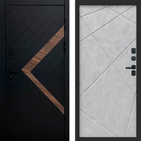 Входная дверь Termo-Door Плэй - Лучи бетон светлый