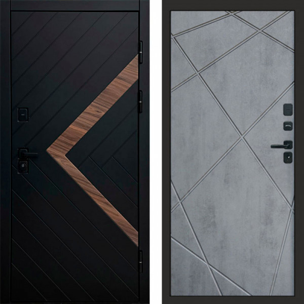 Входная дверь Termo-Door Плэй - Лучи бетон темный