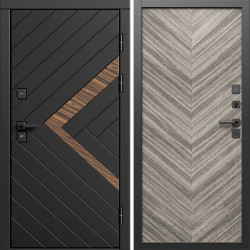 Входная дверь Termo-Door Плэй - Плаза Елочка Серая