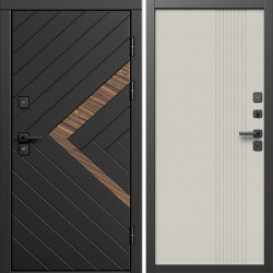 Входная дверь Termo-Door Плэй - Страйп Слоновая Кость