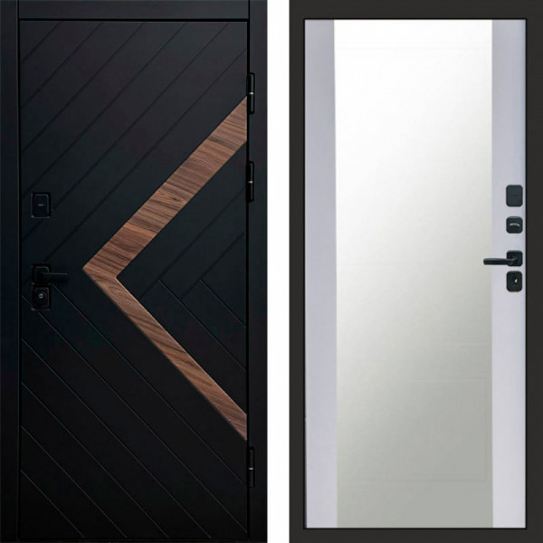 Входная дверь Termo-Door Плэй - Зеркало белый софт