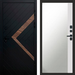 Входная дверь Termo-Door Плэй - Зеркало Фацет Белый софт