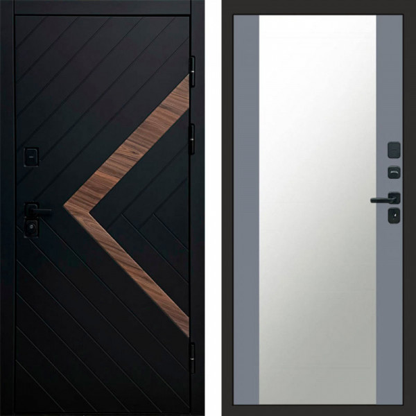 Входная дверь Termo-Door Плэй - Зеркало Grey Софт