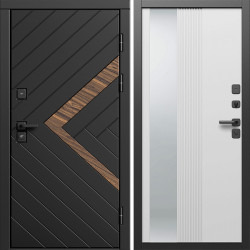 Входная дверь Termo-Door Плэй - Зеркало Люмис Белый Софт