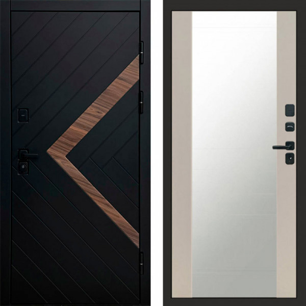 Входная дверь Termo-Door Плэй - Зеркало Слоновая кость