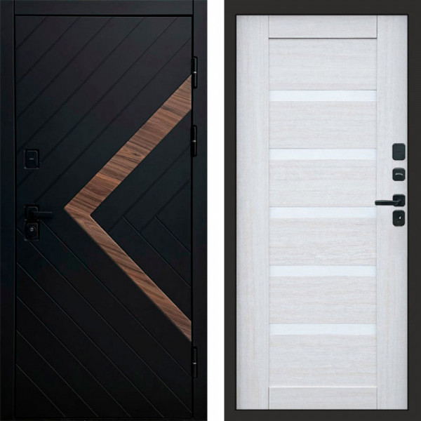 Входная дверь Termo-Door Плэй - Зеркало Триумф Царга лиственница 4500 / 5500