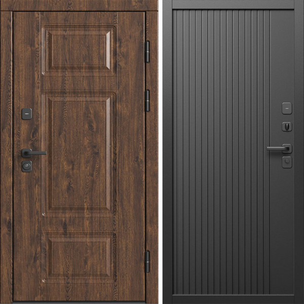 Входная дверь Termo-Door Премиум Дуб - Флэт Черный кварц
