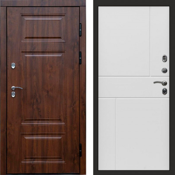 Входная дверь Termo-Door Премиум Дуб - Горизонт белый