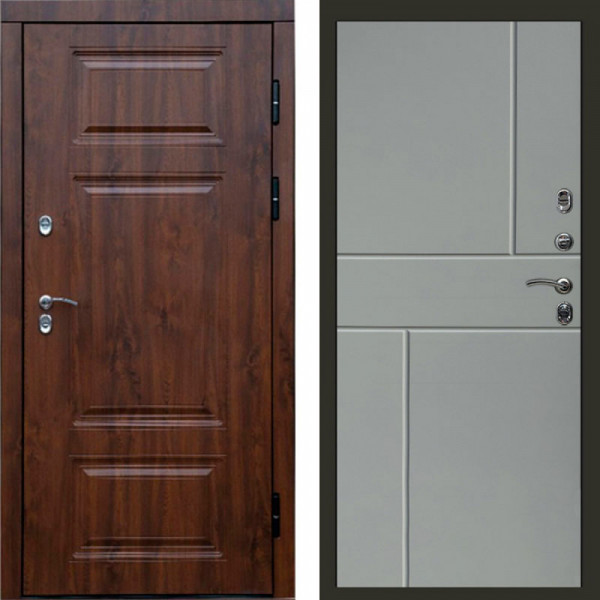 Входная дверь Termo-Door Премиум Дуб - Горизонт Grey софт