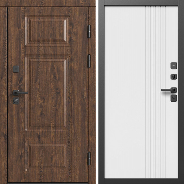 Входная дверь Termo-Door Премиум Дуб - Страйп Белый Софт
