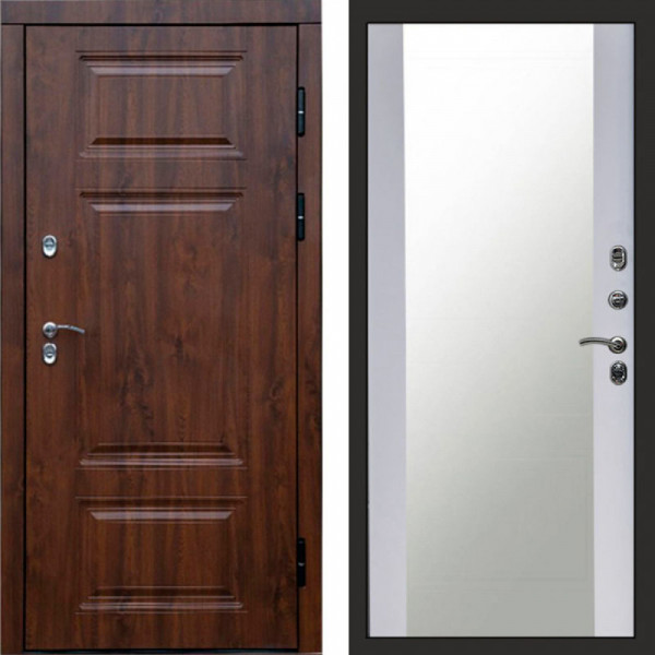 Входная дверь Termo-Door Премиум Дуб - Зеркало белый софт