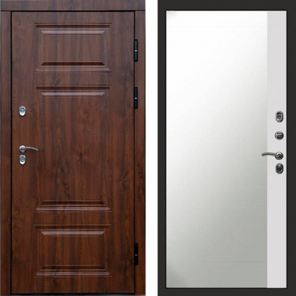 Входная дверь Termo-Door Премиум Дуб - Зеркало Фацет Белый софт